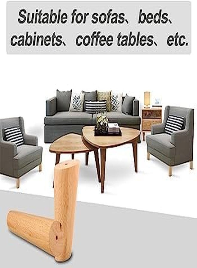 AAKASH DECOR Wooden Sofa Legs/Furniture Leg 5 Inches - Natural Wood Finish Leg Set of 4 Pcs | Cone Shape Heavy Table Leg with Mounting Metal & Screw Sofa Paya (Skin) - Image 3
